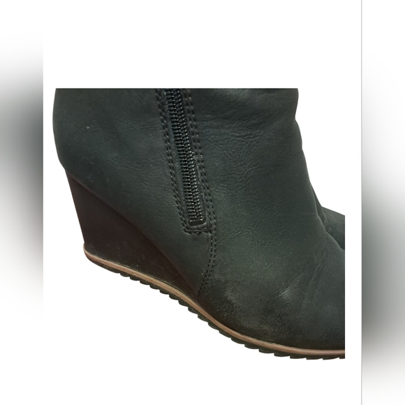 Soul Naturalizer Hudson Black Wedge Ankle Boots Booties 8.5 Zip - Picture 9 of 11